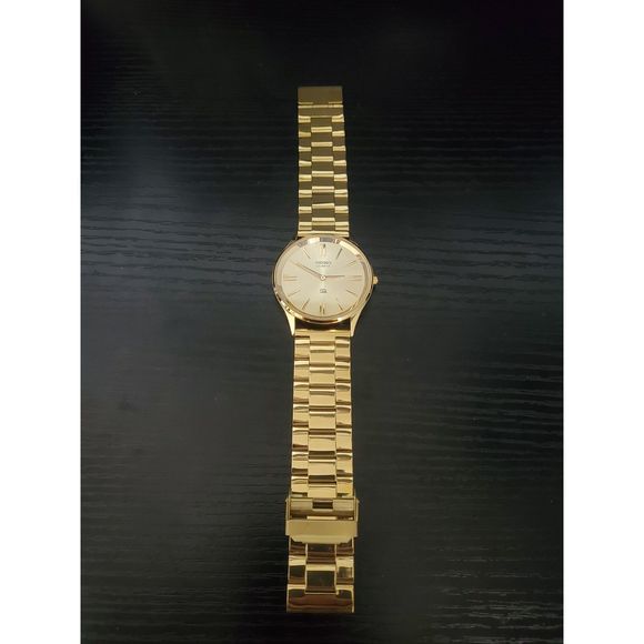 🔥NEW Seiko Slim SQ23 Gold Tone Men's Quartz 41mm Watch GORGEOUS! - Picture 2 of 4